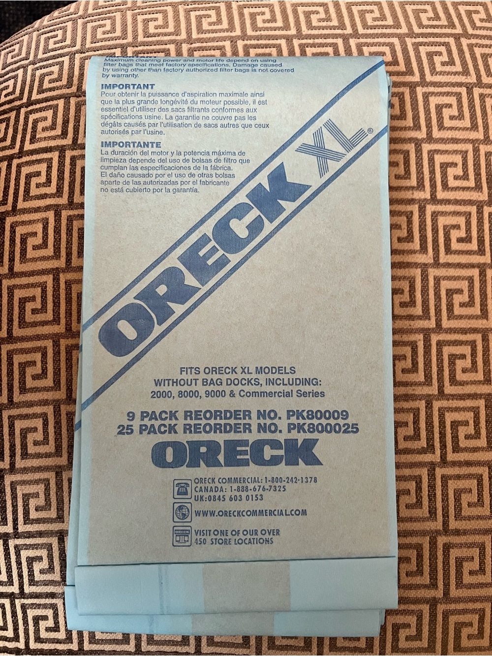 Oreck XL Vacuum Bags - Brown Paper Pack